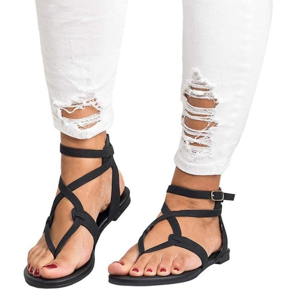 Women Cross Strap Flat Sandals.
